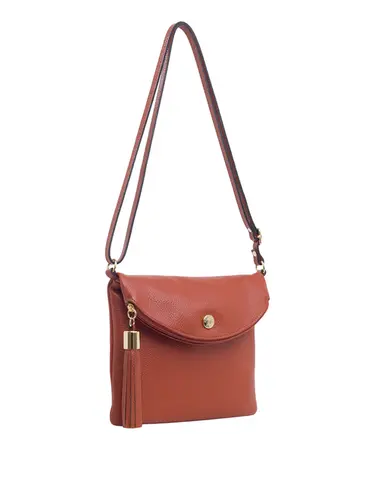 Bolsa Transversal Média Couro Tijolo 70026.26