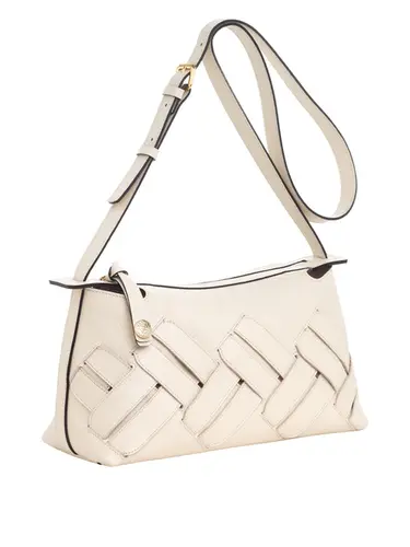 Bolsa Transversal Média Couro Marfim 70063.26