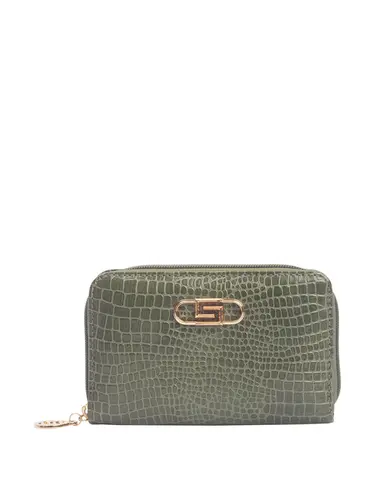 Carteira Couro Croco Musgo 76390.24