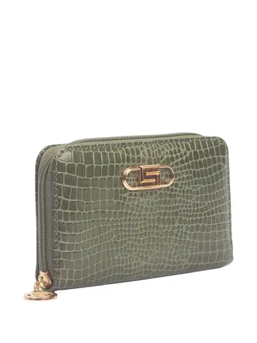 Carteira Couro Croco Musgo 76390.24