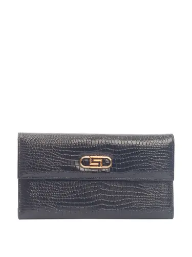 Carteira Couro Croco Preto 76356.24