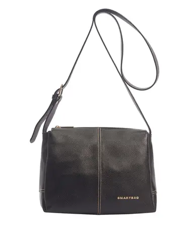 Bolsa Transversal Couro Preto Media 70023.26