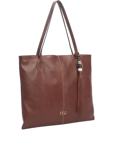 Bolsa Tote Couro Toffee Grande 70037.26