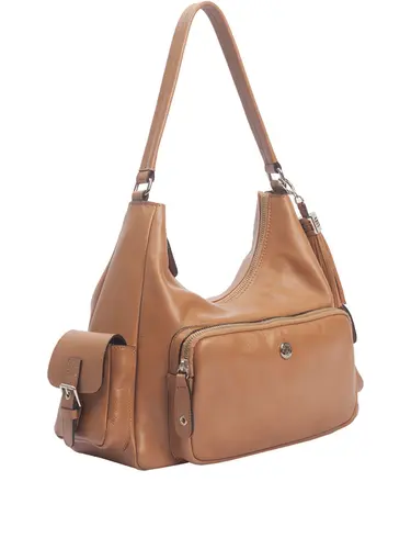 Bolsa Tiracolo Couro Caramelo Grande 70049.26