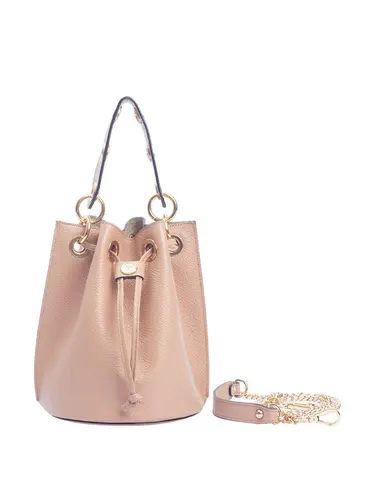 Bolsa de Mão Média Couro Nude 70040.26