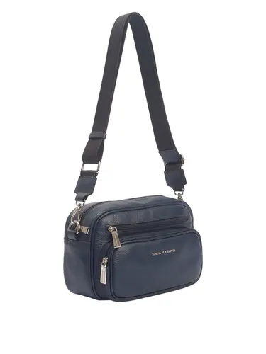 Bolsa Transversal Média Couro Marinho 70076.26