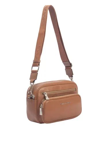 Bolsa Transversal Média Couro Caramelo 70076.26
