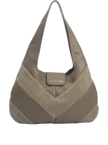 Bolsa Tiracolo Camurça Couro Oliva Media 70079.26