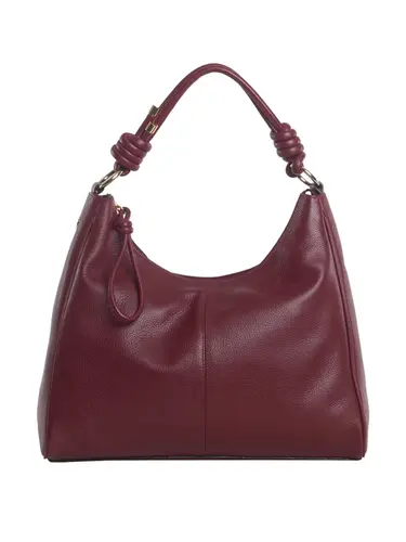 Bolsa Tiracolo Grande Couro Burgundy 85248.26