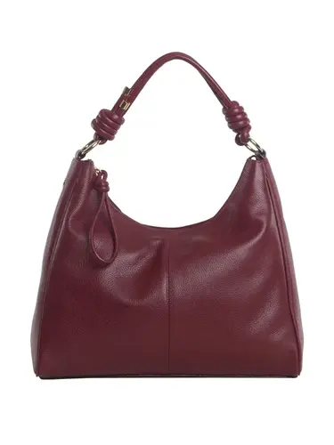 Bolsa Tiracolo Grande Couro Burgundy 85248.26