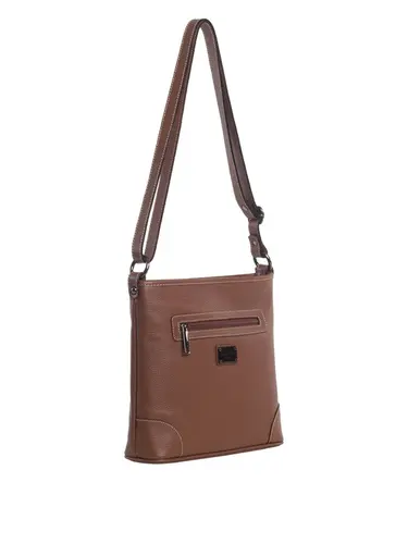 Bolsa Transversal Média Couro Toffee 85247.25