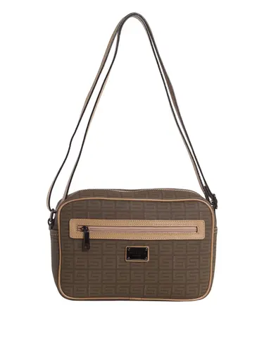 Bolsa Transversal Média Monograma Caqui/Bege 85030.25