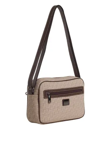 Bolsa Transversal Média Monograma Nude/Marrom 85030.25