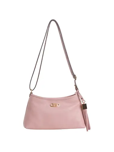 Bolsa Transversal Pequena Couro Rosa 79086.26