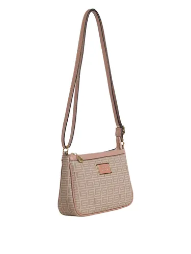 Bolsa Transversal Monograma Pequena Nude/Rose 85002.25