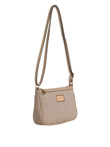Bolsa Transversal Monograma Nude/Bege Pequena 85002.25