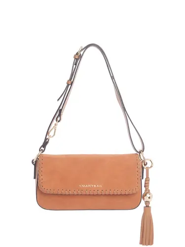 Bolsa Transversal Média Couro Camurça Caramelo 71040.27