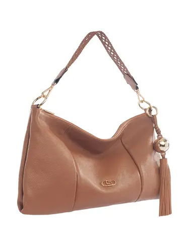 Bolsa Tiracolo Grande Couro Caramelo 71043.27