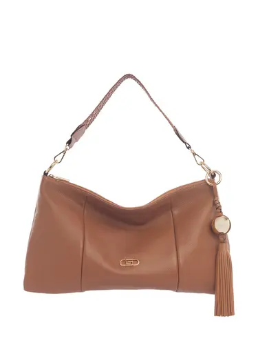 Bolsa Tiracolo Grande Couro Caramelo 71043.27