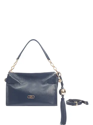 Bolsa Tiracolo Média Couro Marinho 71052.27
