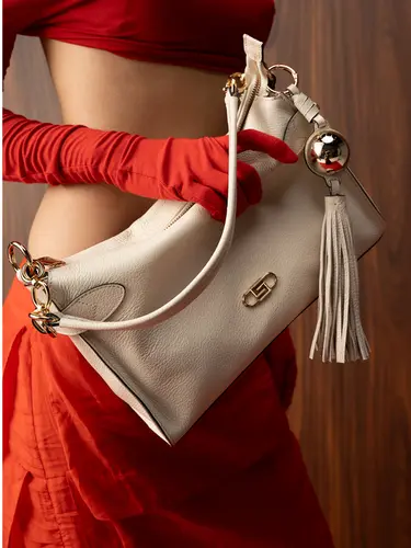 Bolsa Tiracolo Média Couro Marfim 71052.27