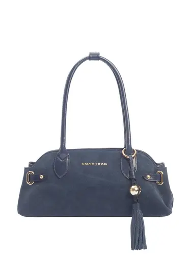 Bolsa Tiracolo Média Couro Camurça Marinho 71053.27