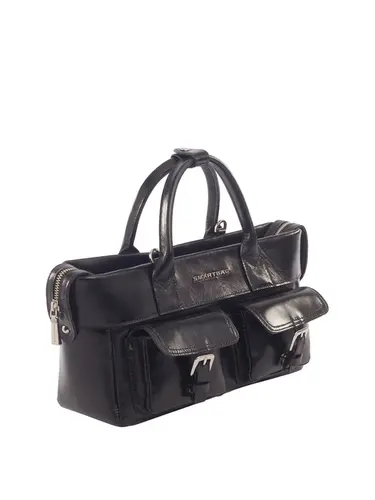 Bolsa de Mão Média Couro Preto 71067.27