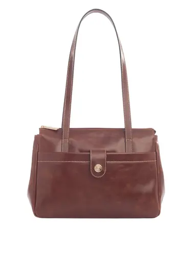 Bolsa Tiracolo Média Couro Toffee 71027.27