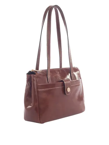 Bolsa Tiracolo Média Couro Toffee 71027.27