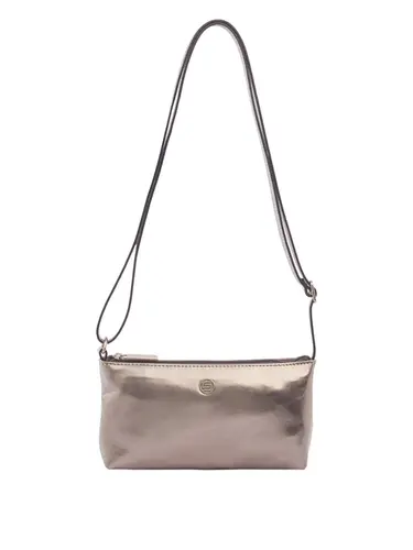 Bolsa Transversal Pequena Couro Metalizado Inox 71002.27