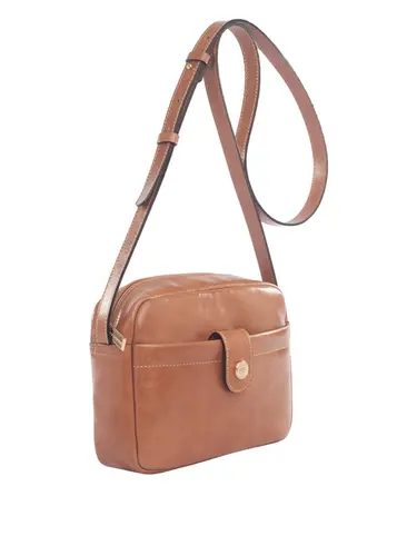 Bolsa Transversal Pequena Couro Caramelo 71026.27