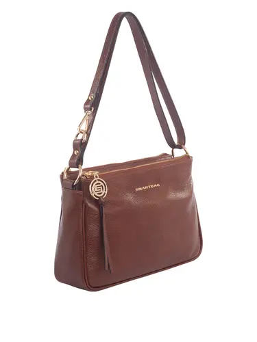 Bolsa Transversal Média Couro Toffee 71022.27
