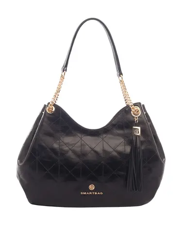 Bolsa Tiracolo Grande Couro Preto  71010.27