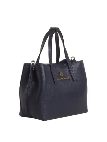 Bolsa de Mão Média Couro Marinho 79085.26