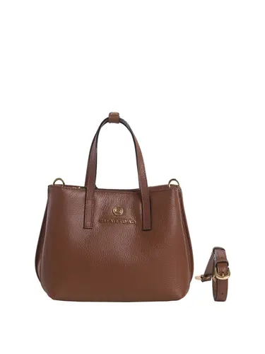 Bolsa de Mão Média Couro Marrom 79085.26