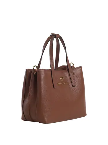 Bolsa de Mão Média Couro Marrom 79085.26