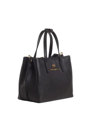 Bolsa de Mão Média Couro Preto 79085.26