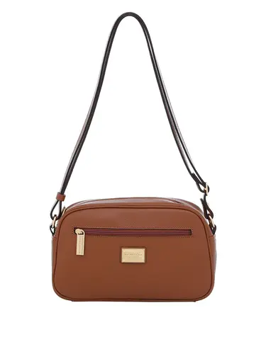Bolsa Transversal Couro Avelã Media 75194.24